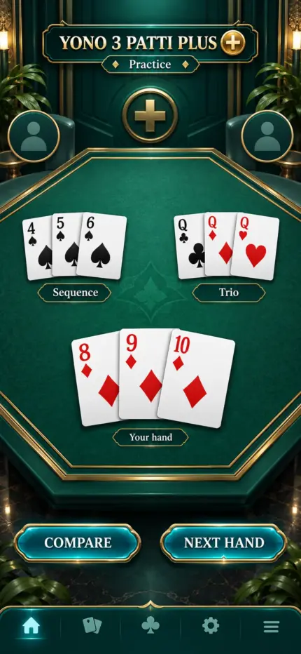 Generated preview: Yono 3 Patti Plus — Three-card combinations in practice