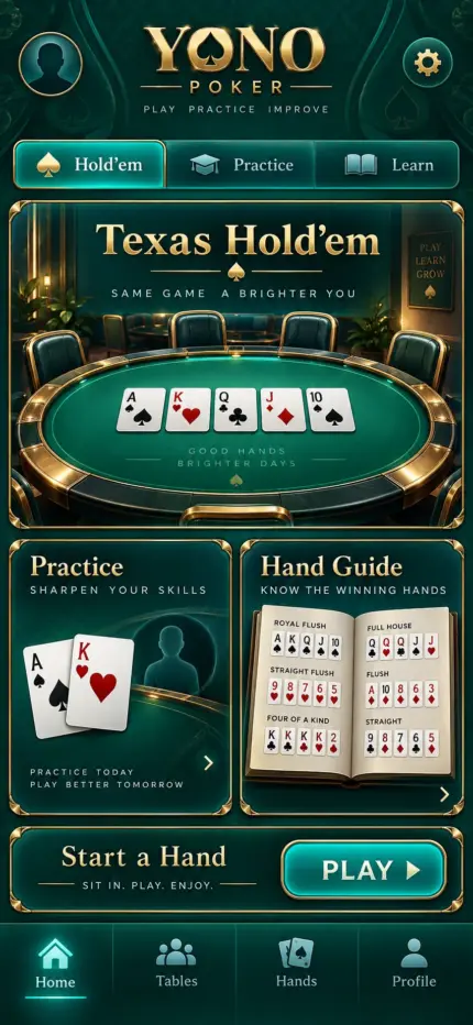 Generated preview: Yono Poker — Poker table lobby concept